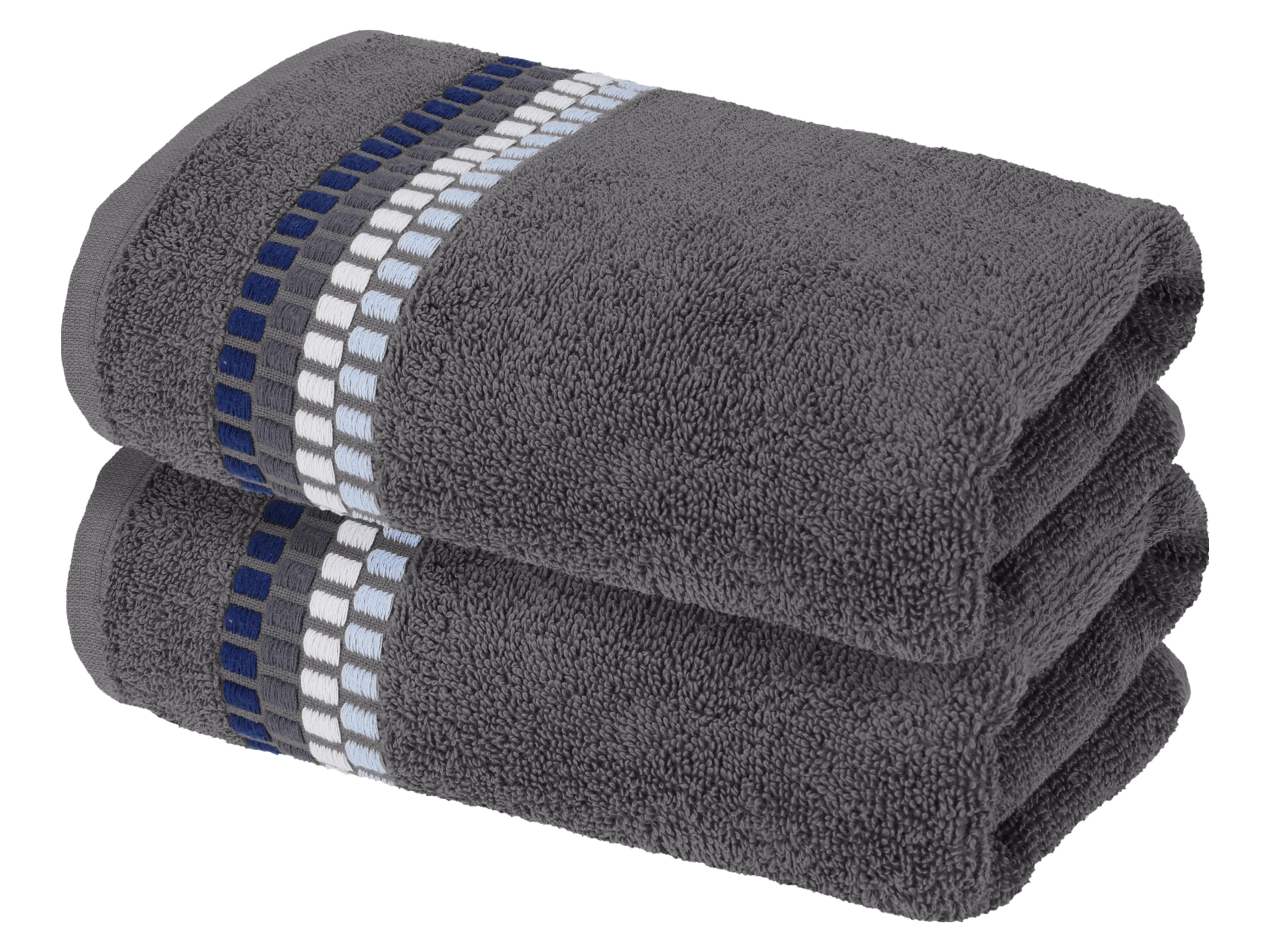 Livarno® Froté ručník, 50 x 100 cm, 500 g/m2, 2 kusy (šedá)