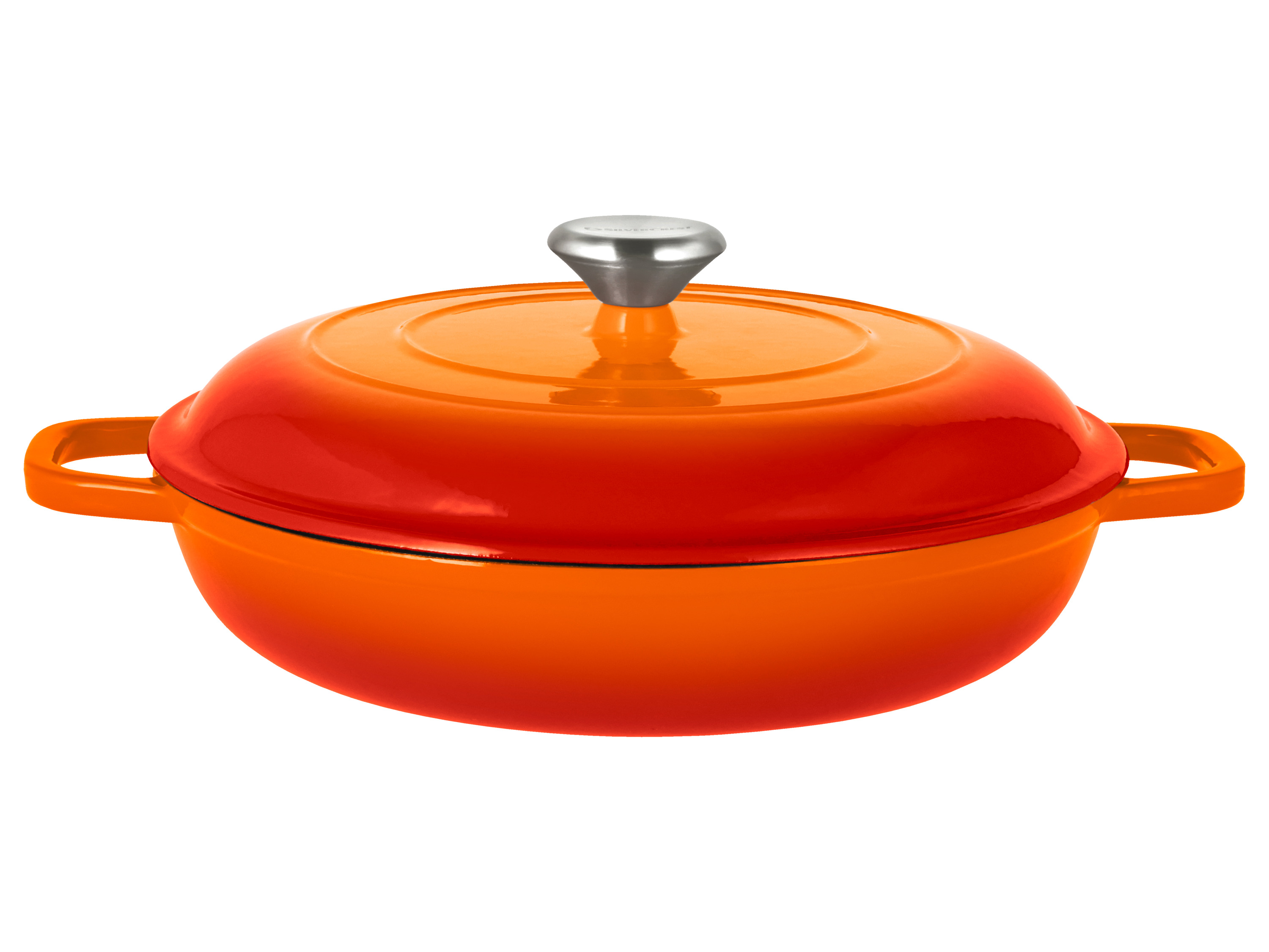 Silvercrest® Litinová servírovací pánev Premium, Ø 30 cm / 3,7 l (oranžová)