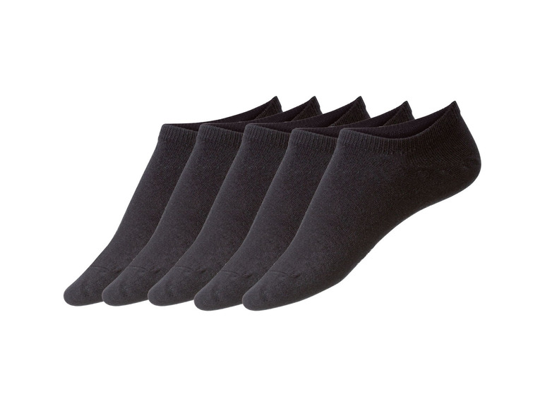LIVERGY Pánské nízké ponožky, 5 párů (39/42, černá)