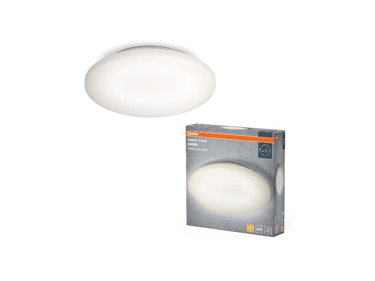 Kulaté LED stropní svítidlo s obalem, teplé světlo, 2700 lm, 24W, 3000K.