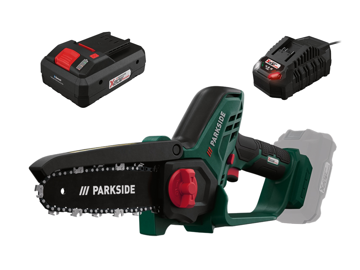 PARKSIDE® Aku řetězová pila PGHSA 20-Li A1, Smart 4 Ah