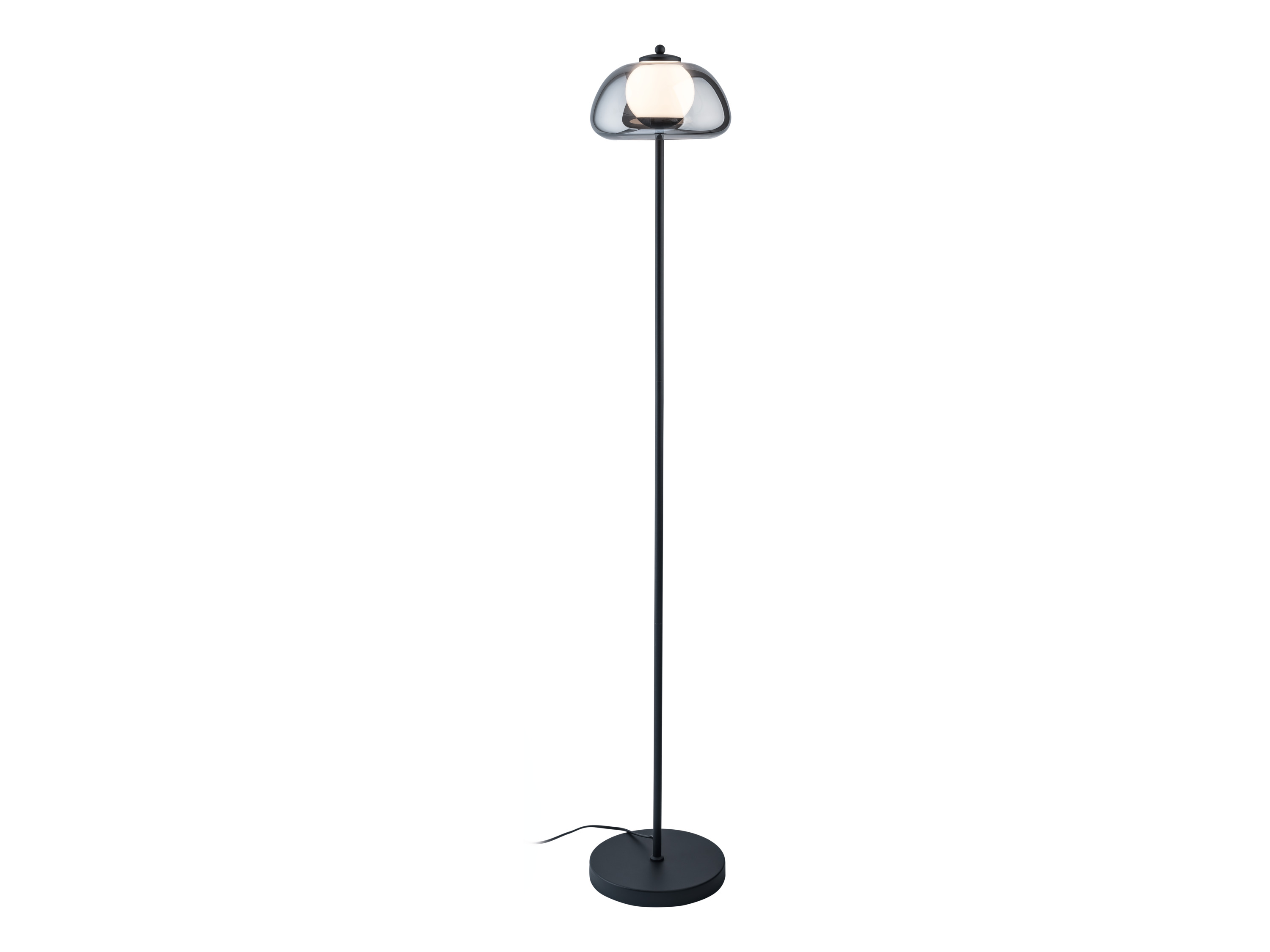 Livarno home Stojací LED lampa Khepri (šedé sklo)
