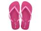 Pár růžových žabek s nápisem 'Copacabana by Ipanema' a velikostmi 37 EUR, 4 UK.