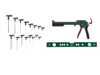 PARKSIDE® Sada nářadí (pistole na kartuše, imbusové klíče, vodováha)