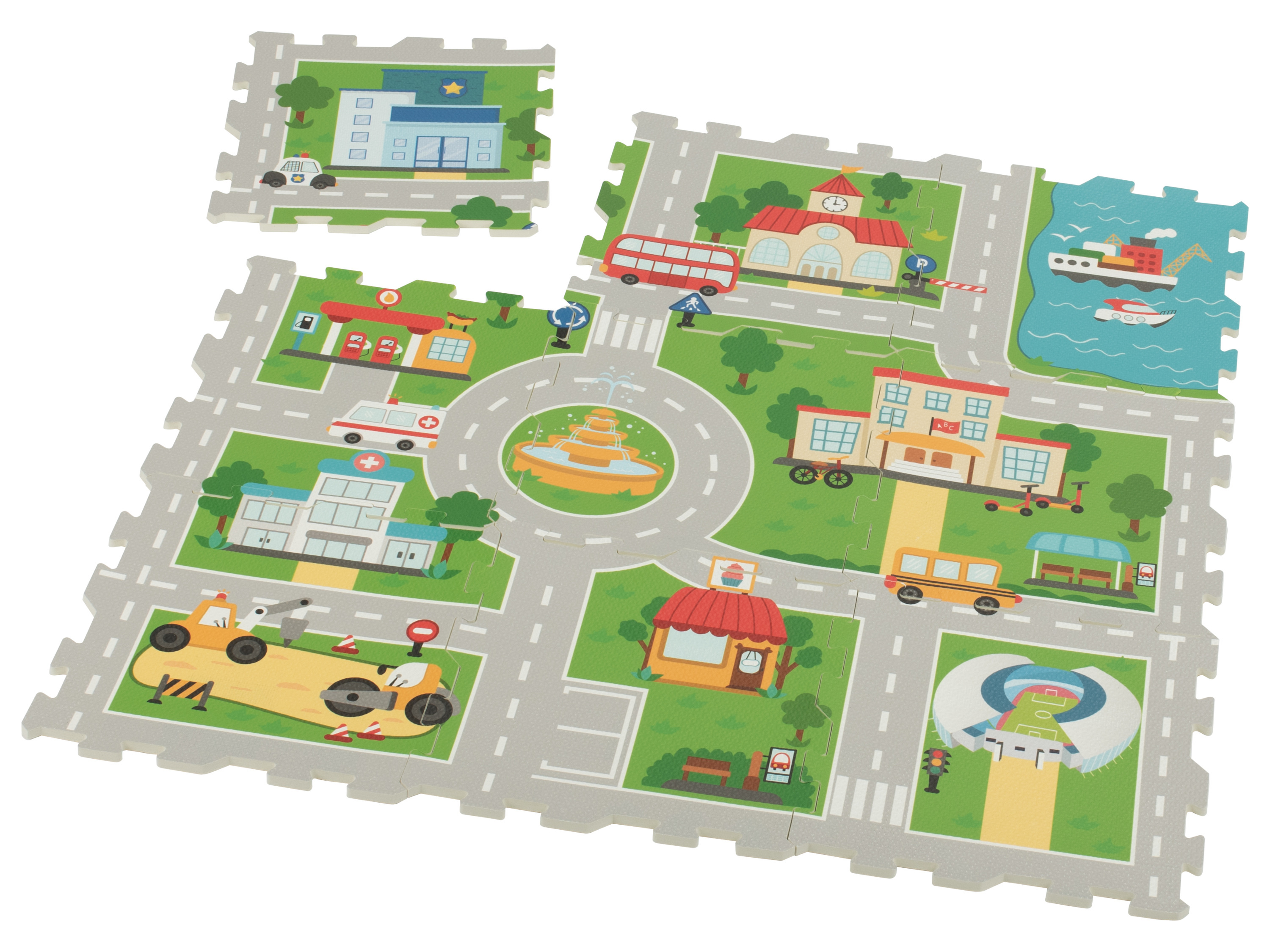 lupilu® Pěnové puzzle (silnice)