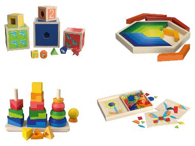 Playtive Duhové kostky / Duhová skládačka / Duhové věže / Mozaika