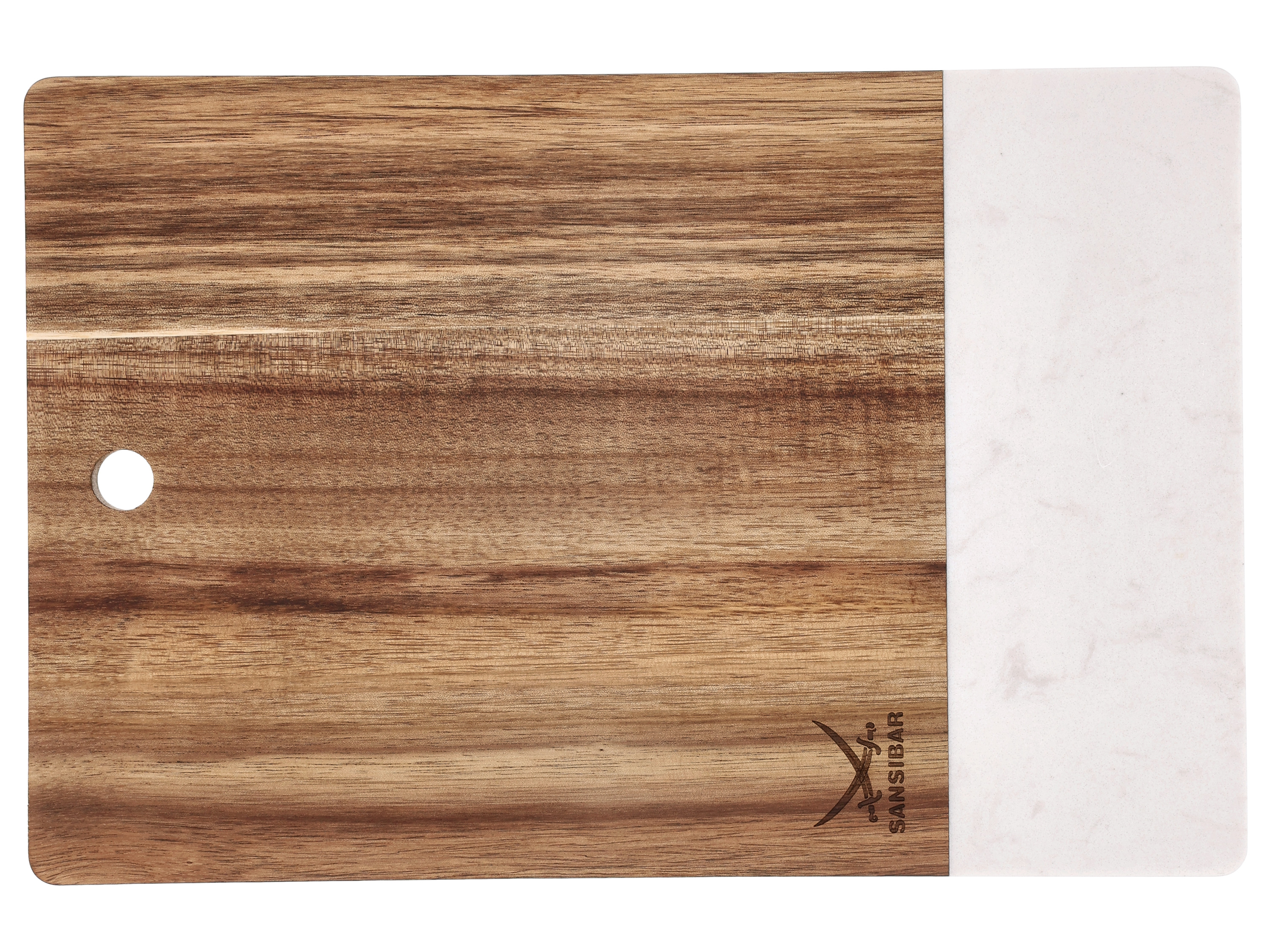 Sansibar Dřevěné prkénko (čtvercová/bílá)