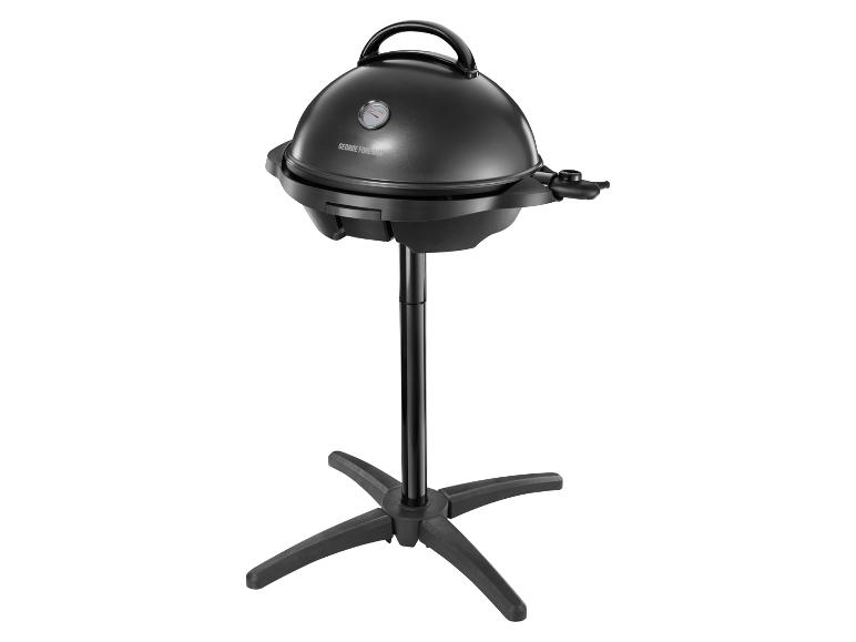 Elektrický gril George Foreman na stojánku.