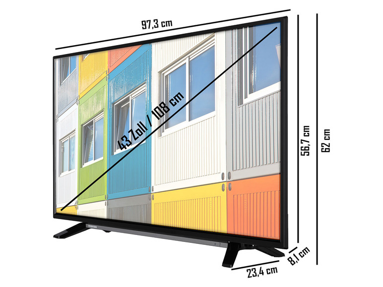  Zobrazit na celou obrazovku TOSHIBA Smart TV 43LL2C63DAQ, 43″ - Obrázek 2