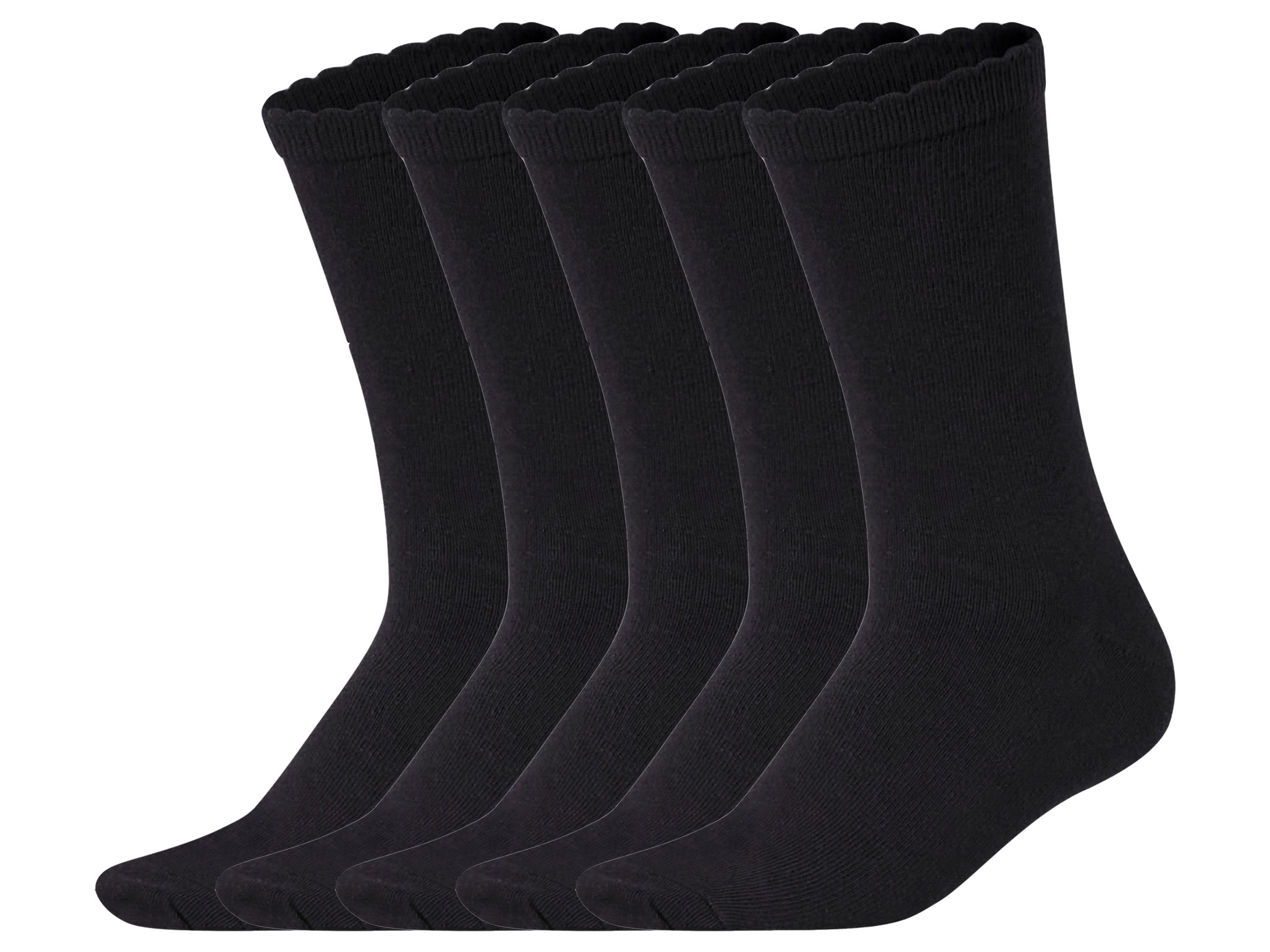 esmara® Dámské ponožky s BIO bavlnou, 5 párů (černá, 35-38)