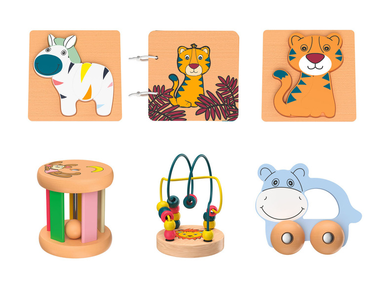  Zobrazit na celou obrazovku Playtive Dřevěná motorická hra Safari - Obrázek 1