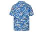 Krátko rukávová košile s modrým pixelovým vzorem.