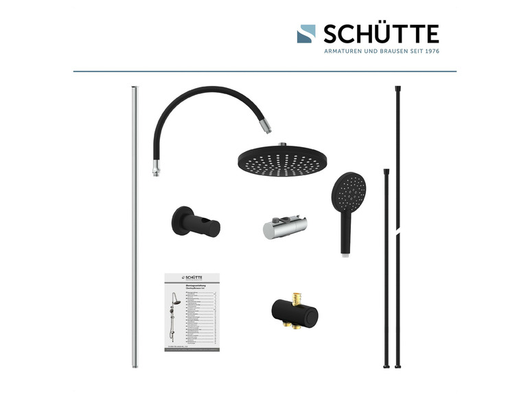  Zobrazit na celou obrazovku Schütte Sprchový systém Matao, chrom/černá matná - Obrázek 2