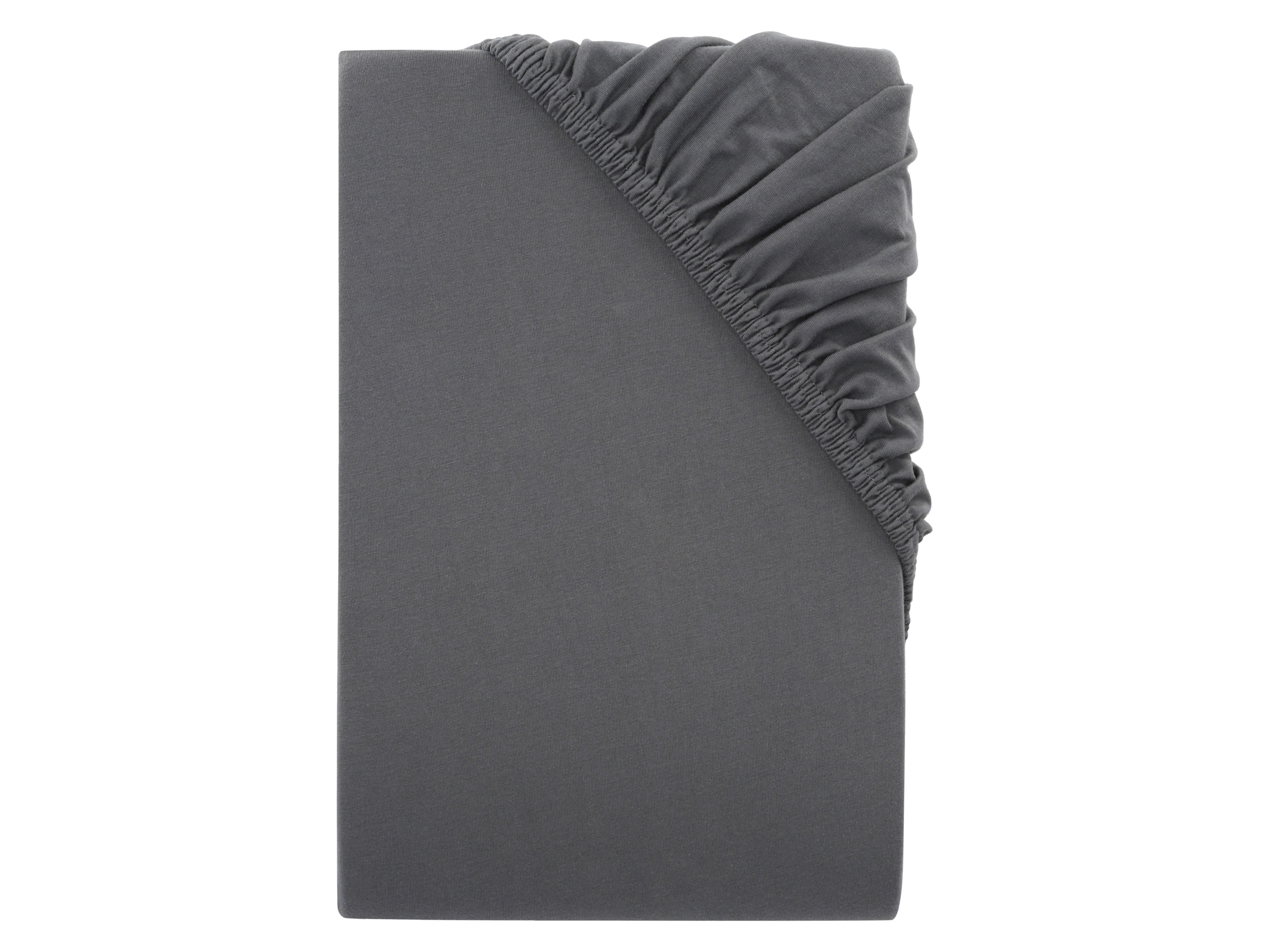 Livarno home Žerzejové napínací prostěradlo, 90–100 x 200 cm (tmavě šedá)