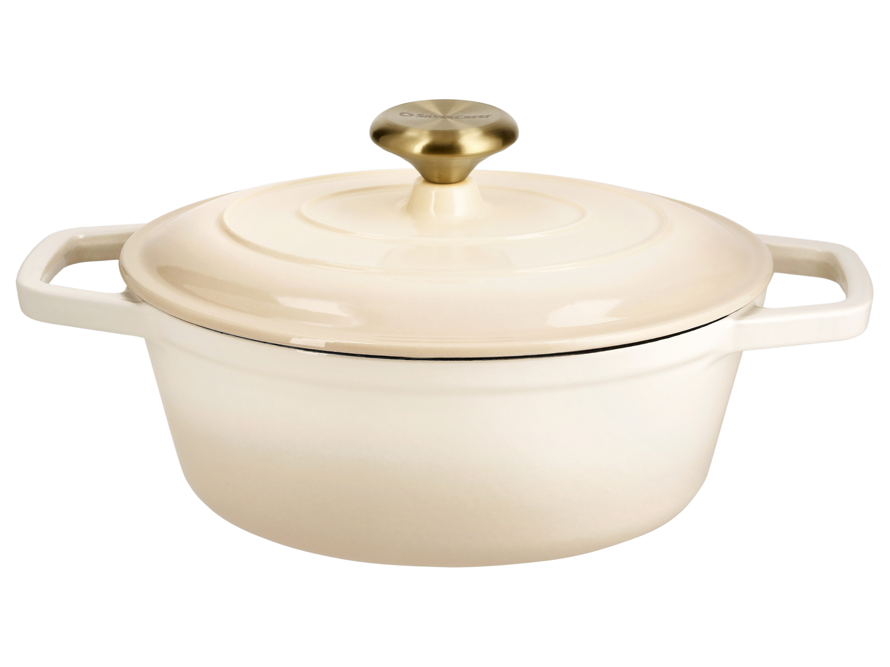 Silvercrest® Litinový hrnec Premium, Ø 25 cm (krémová)