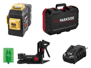 PARKSIDE PERFORMANCE® Aku křížový liniový laser Limited Edition PKLLP 3360 A1 – včetně akumulátoru a nabíječky