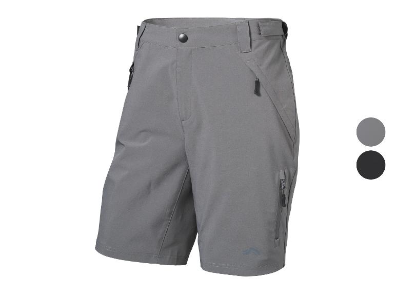 Pánské šedé outdoorové šortky s kapsami na zip, dostupné ve dvou barvách.