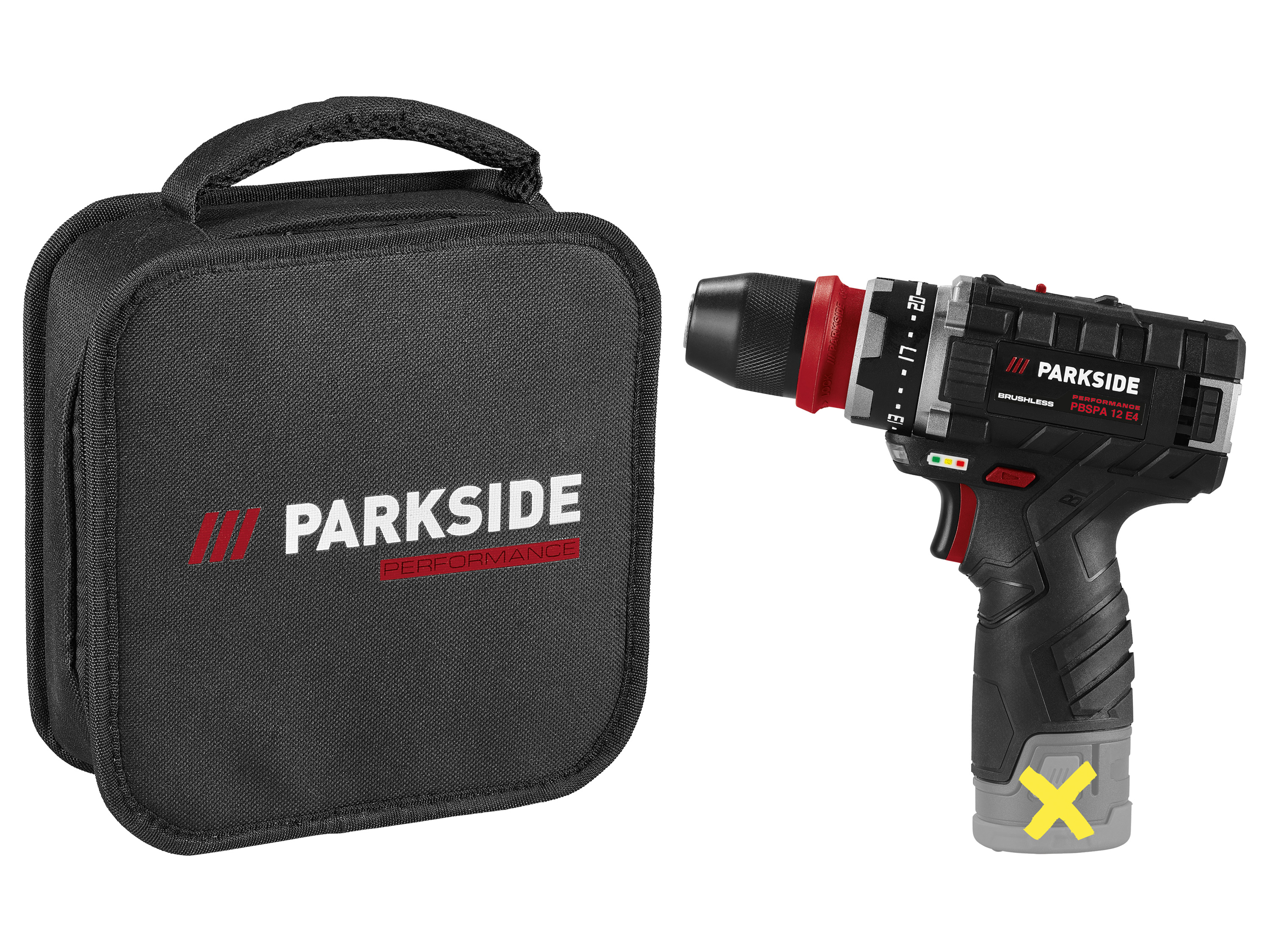 Parkside Performance® Aku vrtací šroubovák Pbspa 12 E4 – bez akumulátoru a nabíječky