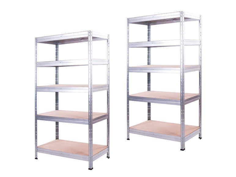  Zobrazit na celou obrazovku AR SHELVING Sada vysokozátěžových regálů s 5 policemi Rivet, 180 x 90 x 45 cm, 2dílná - Obrázek 1