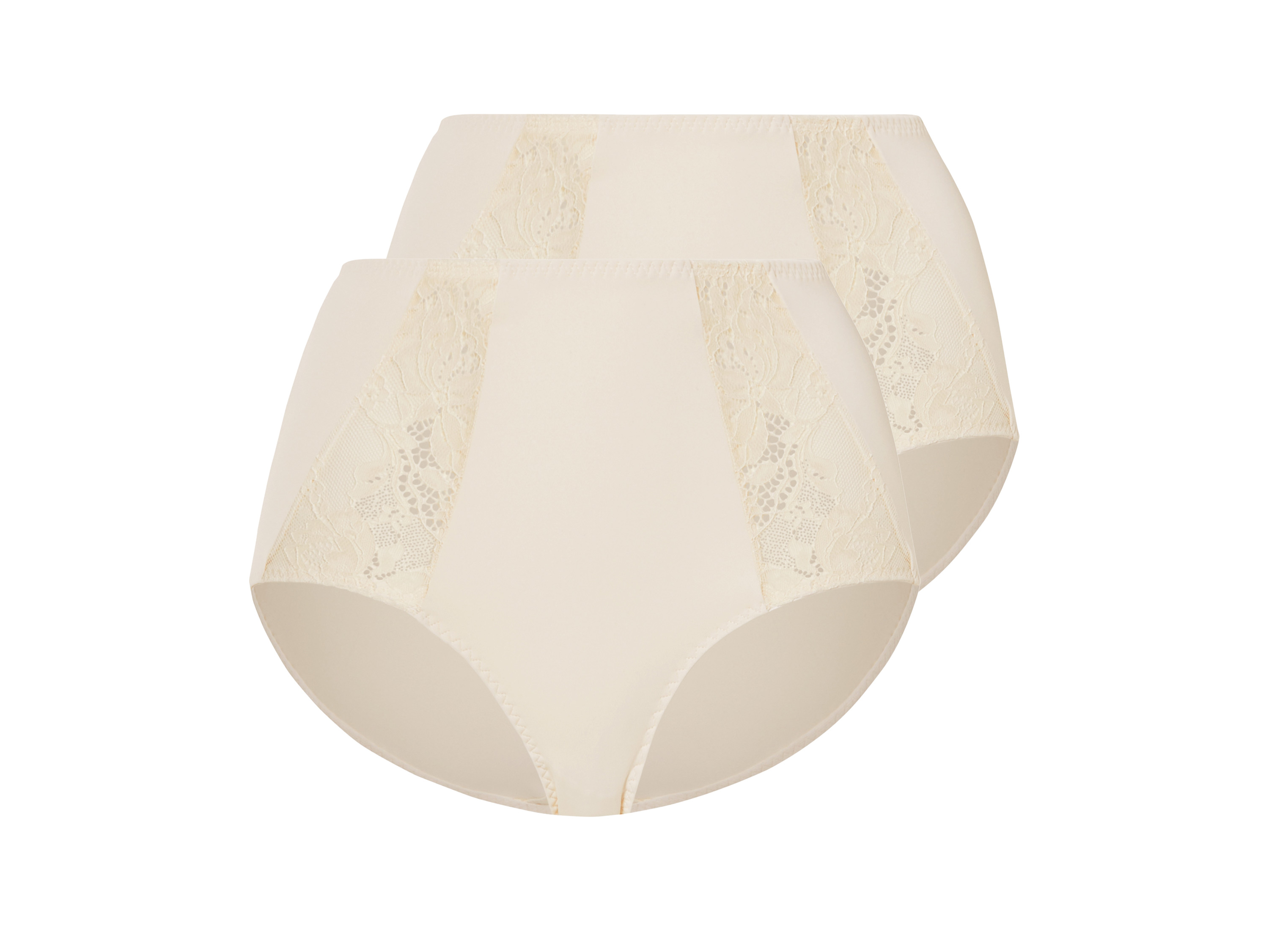 esmara® Dámské kalhotky s krajkou, 2 kusy (šampaňské, S(36/38))