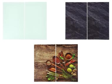 SILVERCREST® Skleněná krycí deska na varnou desku, 2 kusy