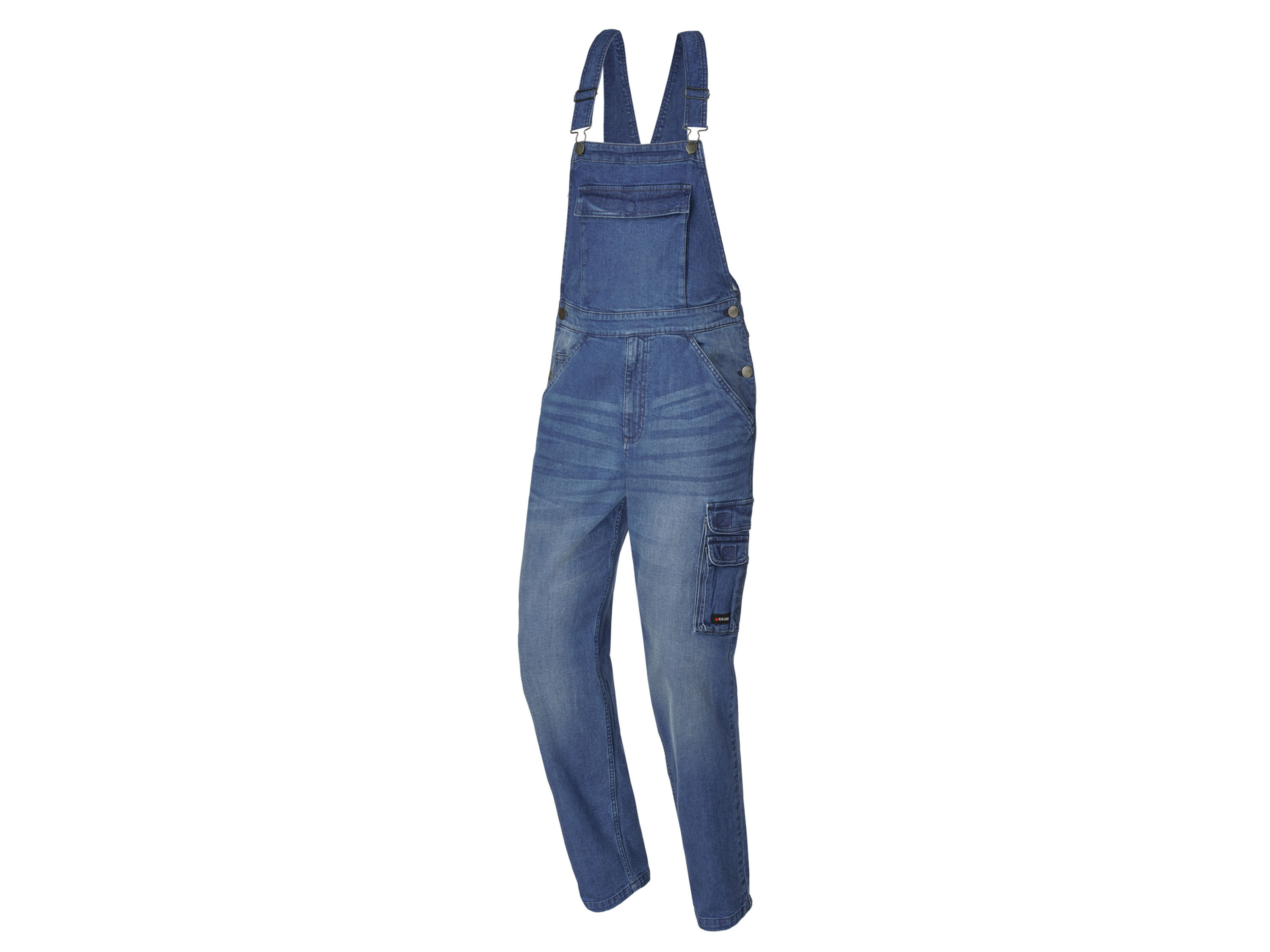Parkside® Pánské pracovní kalhoty s laclem (modrá, 46)