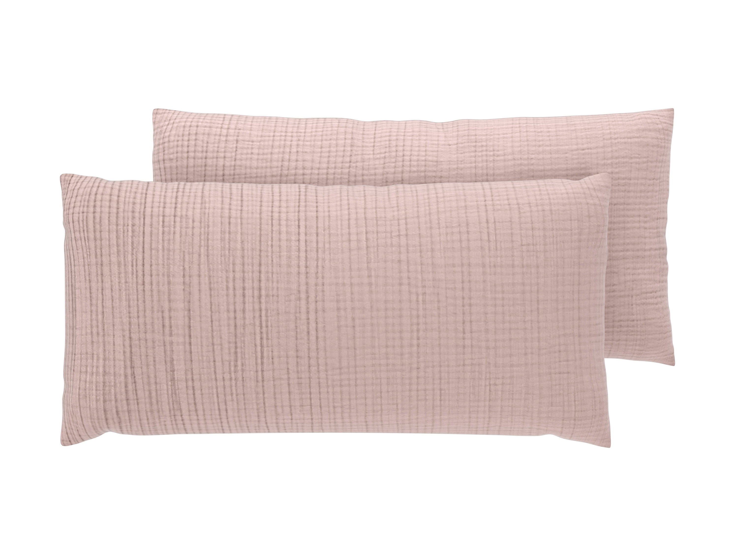 Livarno® Mušelínový potah na polštář pro spánek na boku, 40 x 80 cm, 2 kusy (červená)