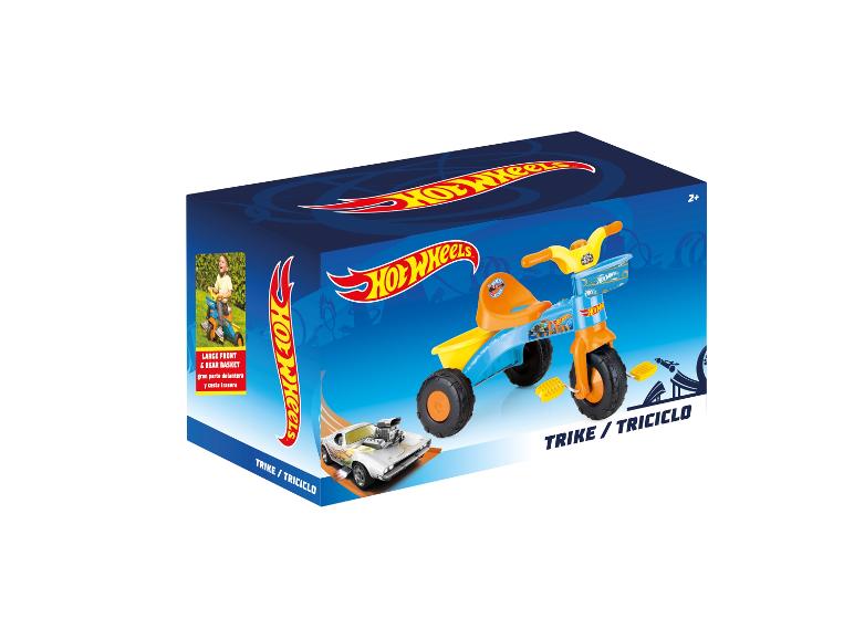 Balení pro Hot Wheels tříkolku s velkým předním a zadním košíkem.