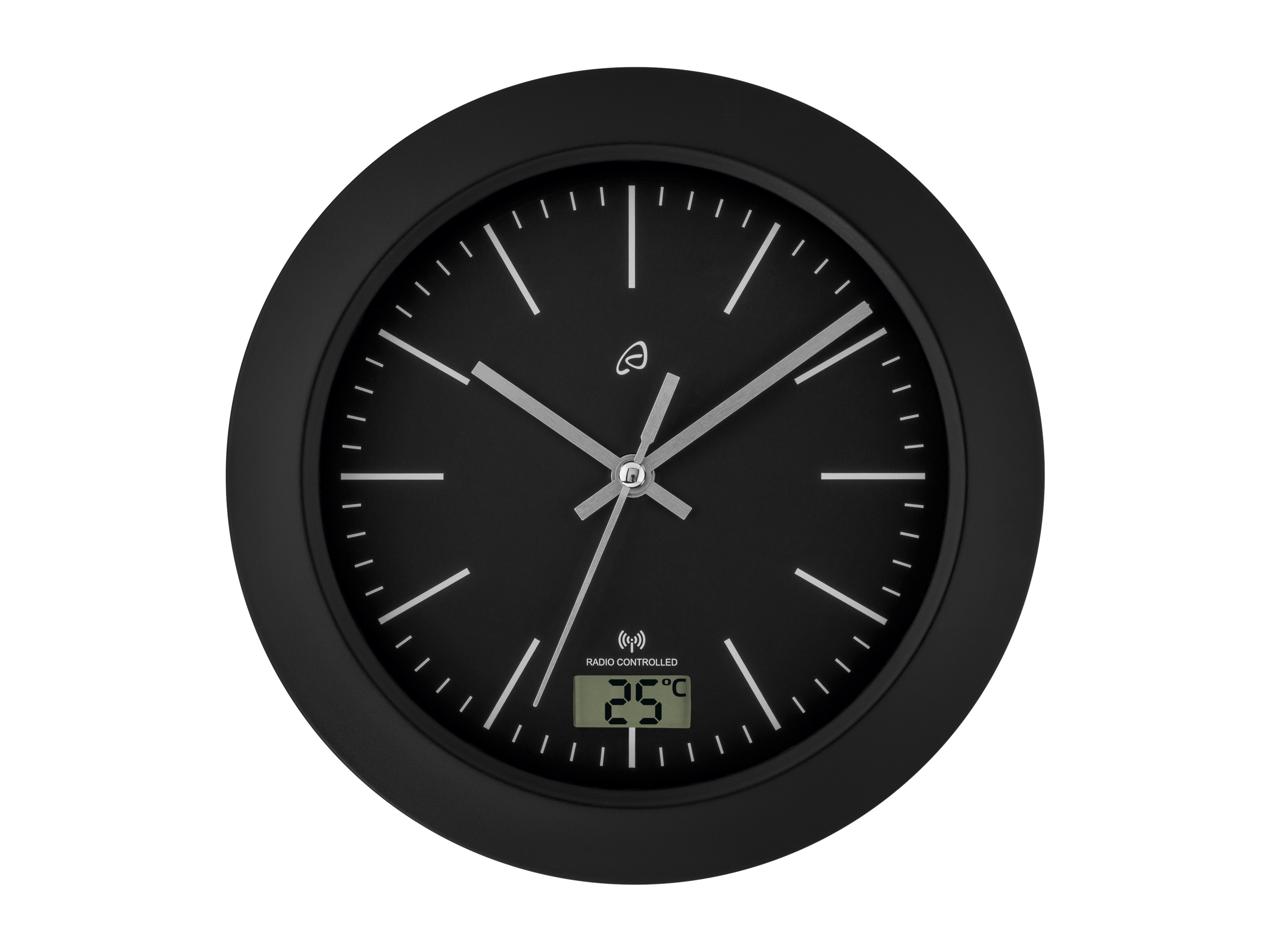 Auriol® Koupelnové hodiny řízené rádiovým signálem (plastová černá)