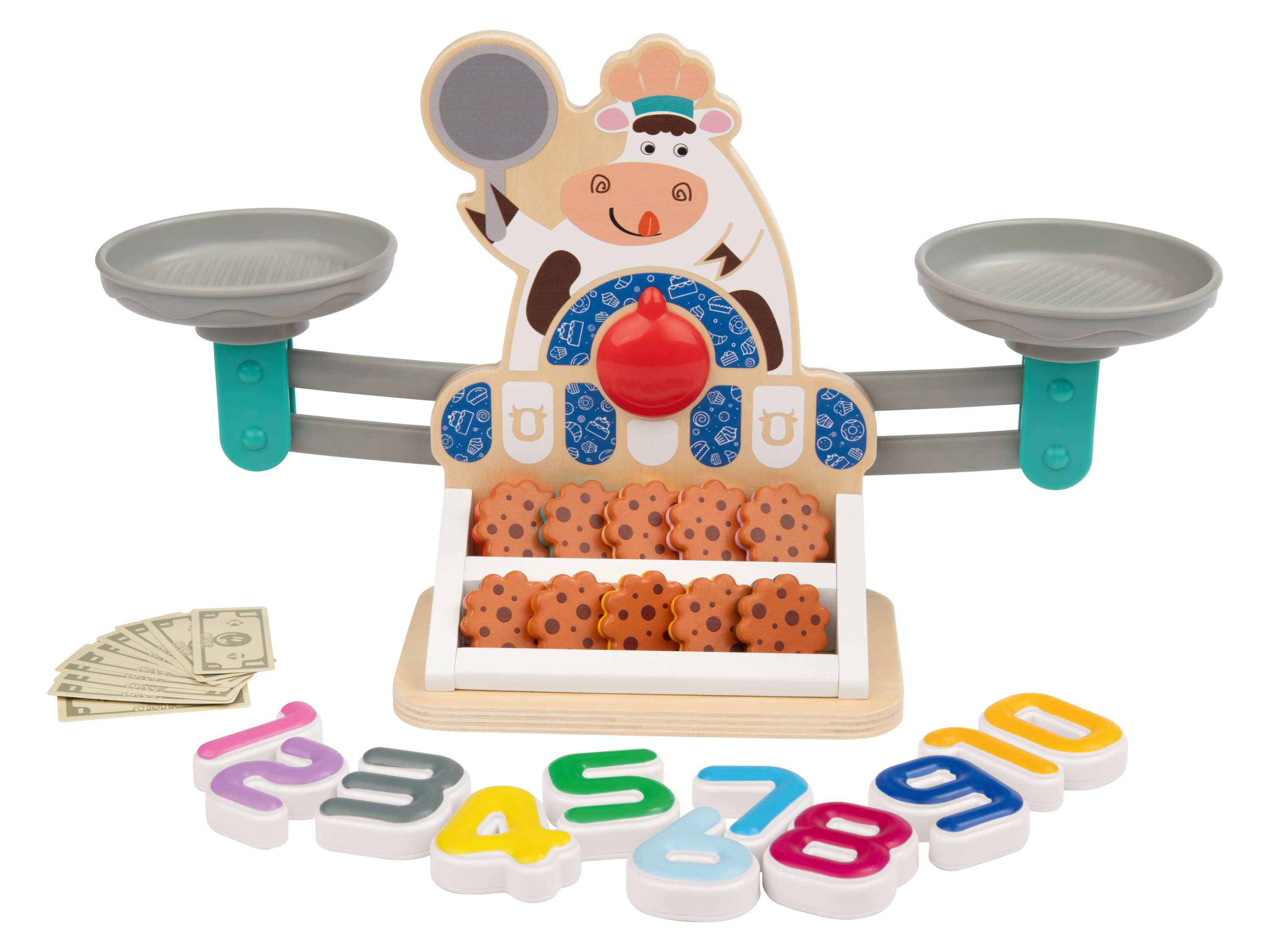 Playtive Dřevěná motorická hračka kuchyňské pomůcky (váha)