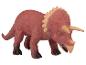Hnědá plastová hračka dinosaura, Triceratops.