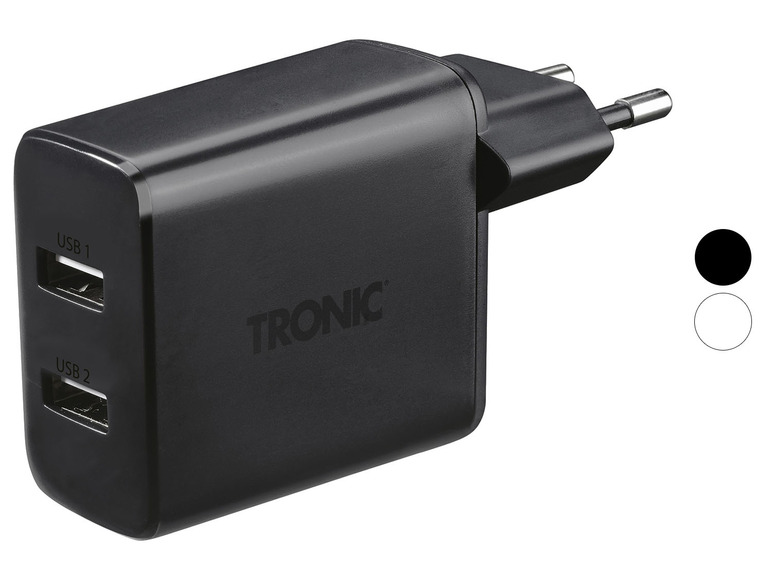  Zobrazit na celou obrazovku TRONIC® Dvojitá nabíječka USB-A TWL 24 A2, 24 W - Obrázek 1