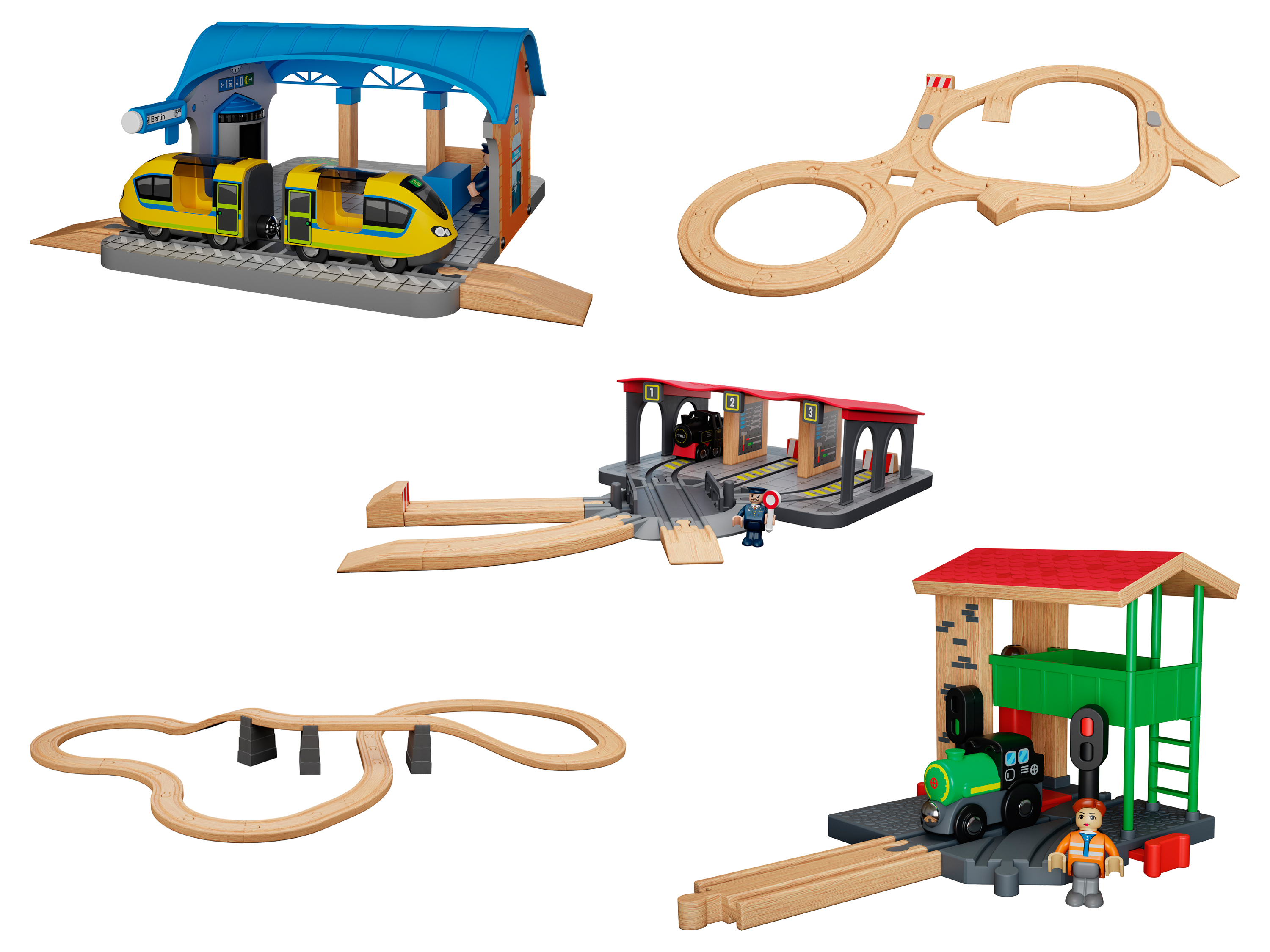 Playtive Příslušenství k dřevěné železnici