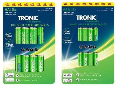 TRONIC® Nabíjecí baterie Ni-MH Ready 2 Use, 8 kusů