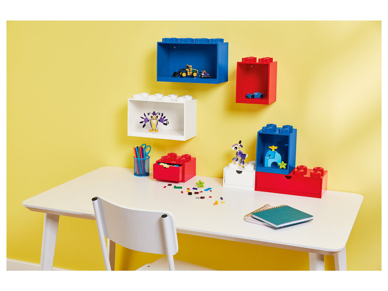  Zobrazit na celou obrazovku LEGO Zásuvka na psací stůl stavební kostka, 4 knoflíky - Obrázek 3