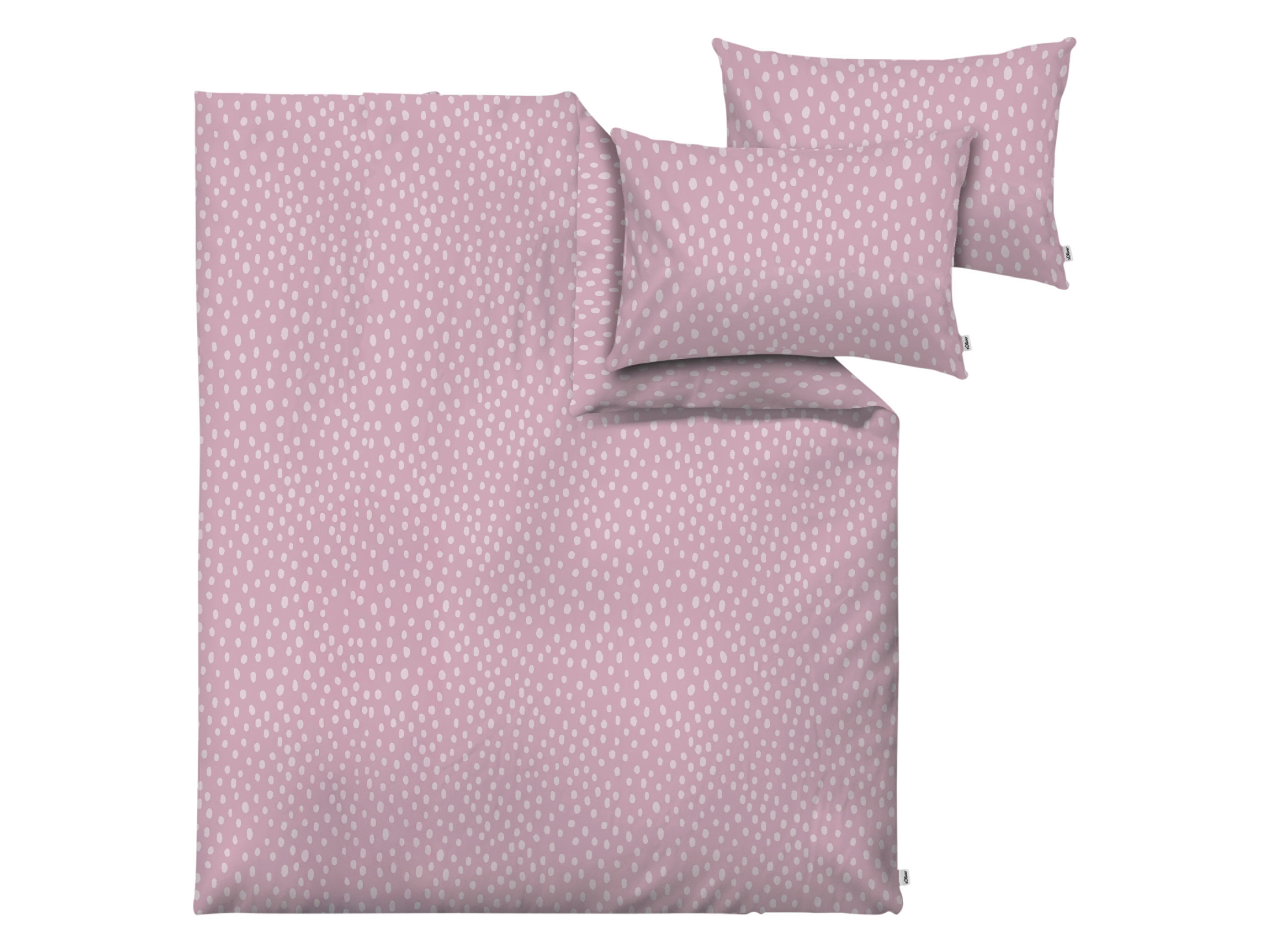 s.Oliver Saténové ložní povlečení, 240 x 220 cm (světle růžová)