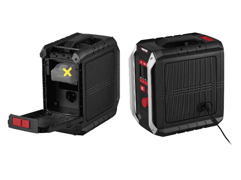 Parkside Bluetooth reproduktor s přihrádkou na baterii.