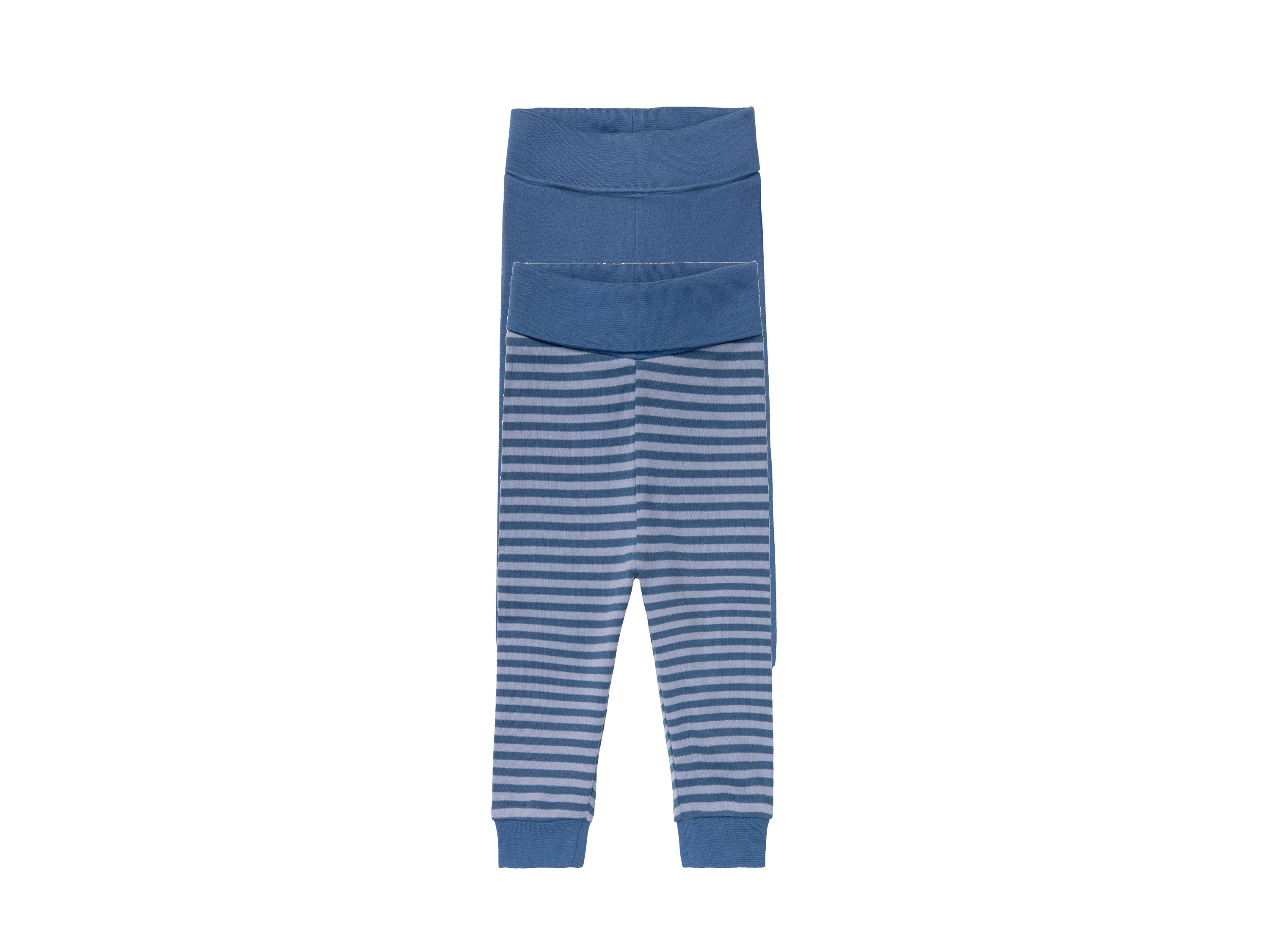 lupilu® Chlapecké kalhoty "Jogger" s BIO bavlnou, 2 kusy (navy modrá / pruhy, 50/56)