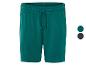 Sportovní teplákové šortky, zelená a tmavě modrá.