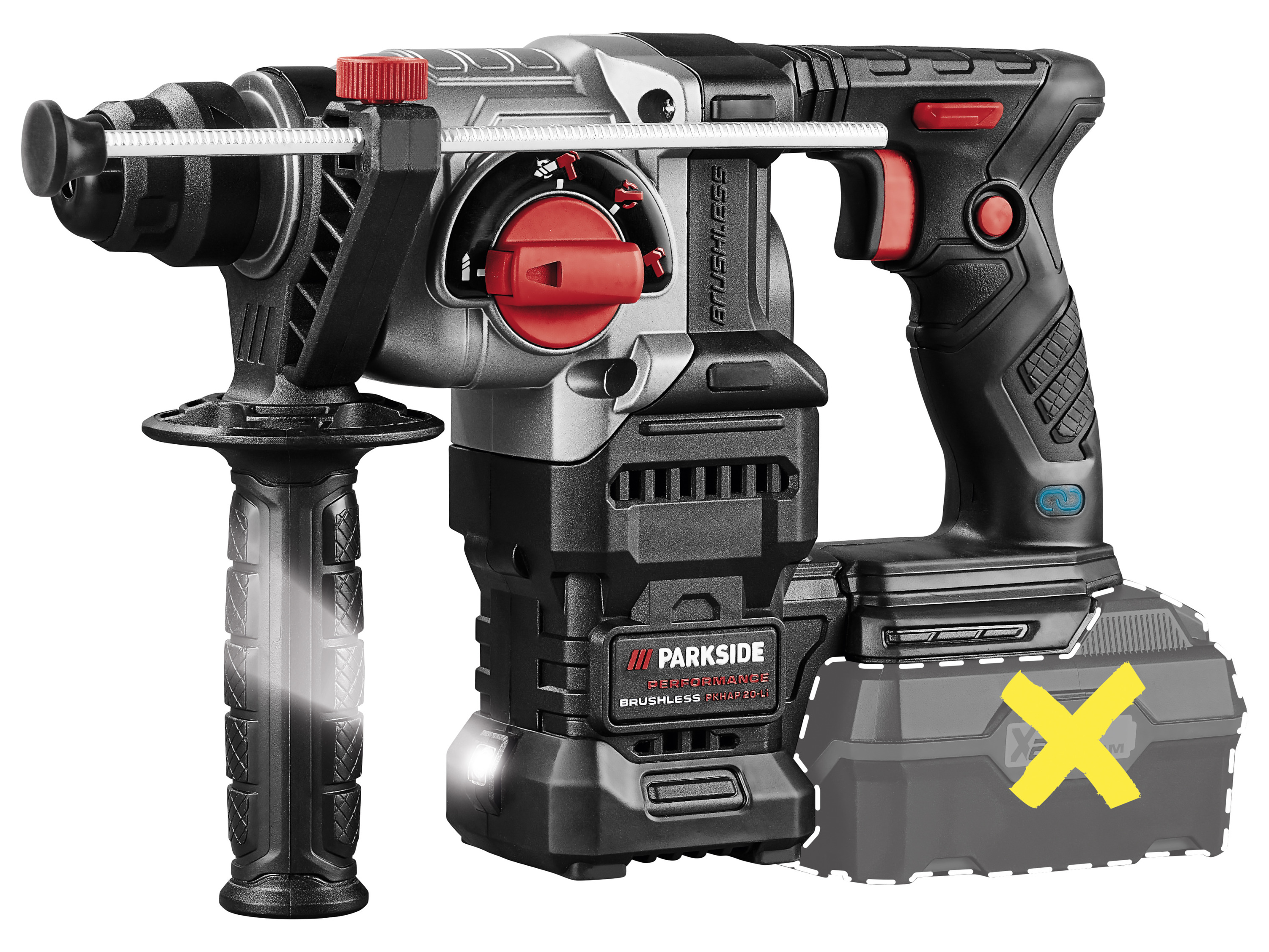 Parkside Performance® Aku kombinované kladivo Pkhap 20-Li A1 – bez akumulátoru a nabíječky