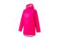 Růžová nepromokavá bunda s kapucí.