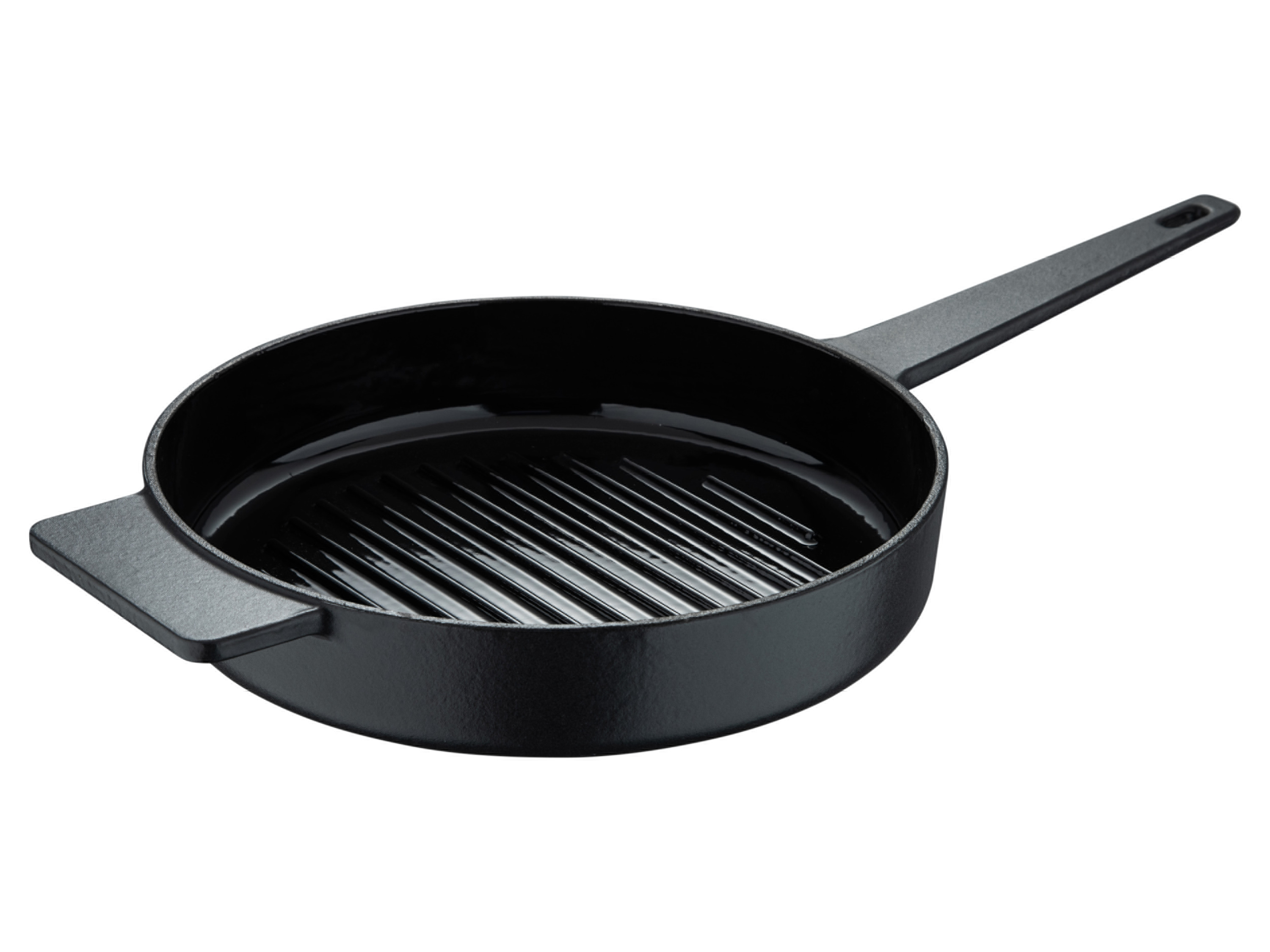 Masterpro Litinová grilovací pánev Eternal, Ø 25 cm (černá)