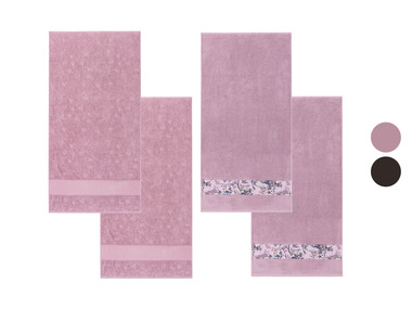 LIVARNO home Froté ručník pro hosty, 50 x 100 cm, 500 g/m2, 2 kusy