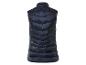 Tmavě modrá vesty bez rukávů.
