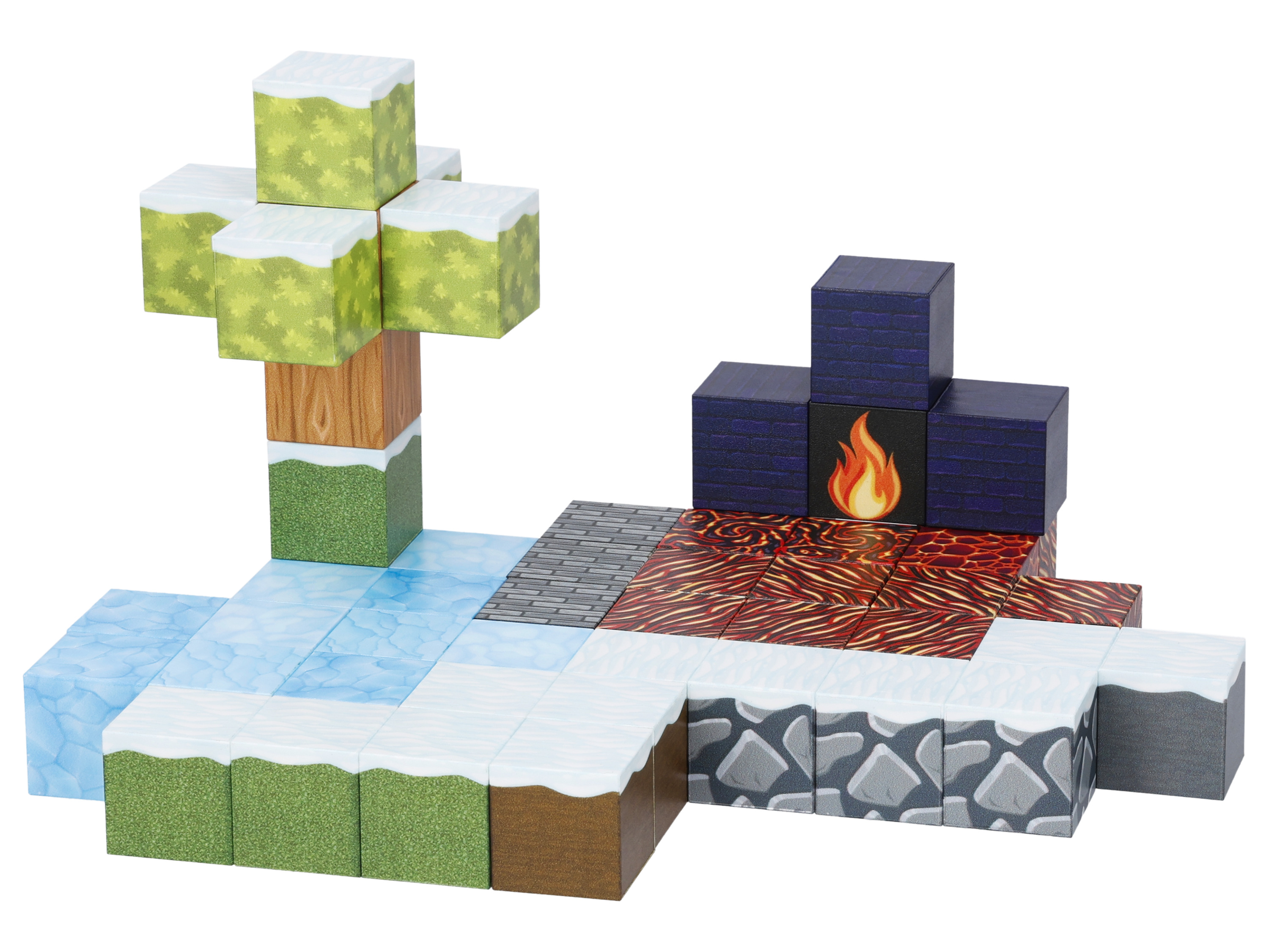 lupilu® Magnetické stavební bloky (Led a oheň)