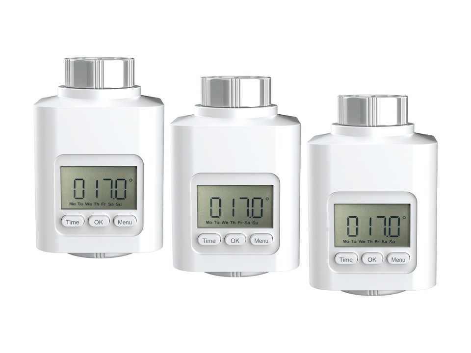 SILVERCREST® SILVERCREST® Sada programovatelných termostatických hlavic, 3dílná