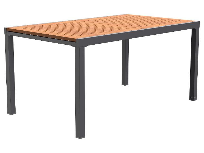  Zobrazit na celou obrazovku Hliníkový rozkládací stůl Valencia, 150–200 x 90 cm, hnědá - Obrázek 1