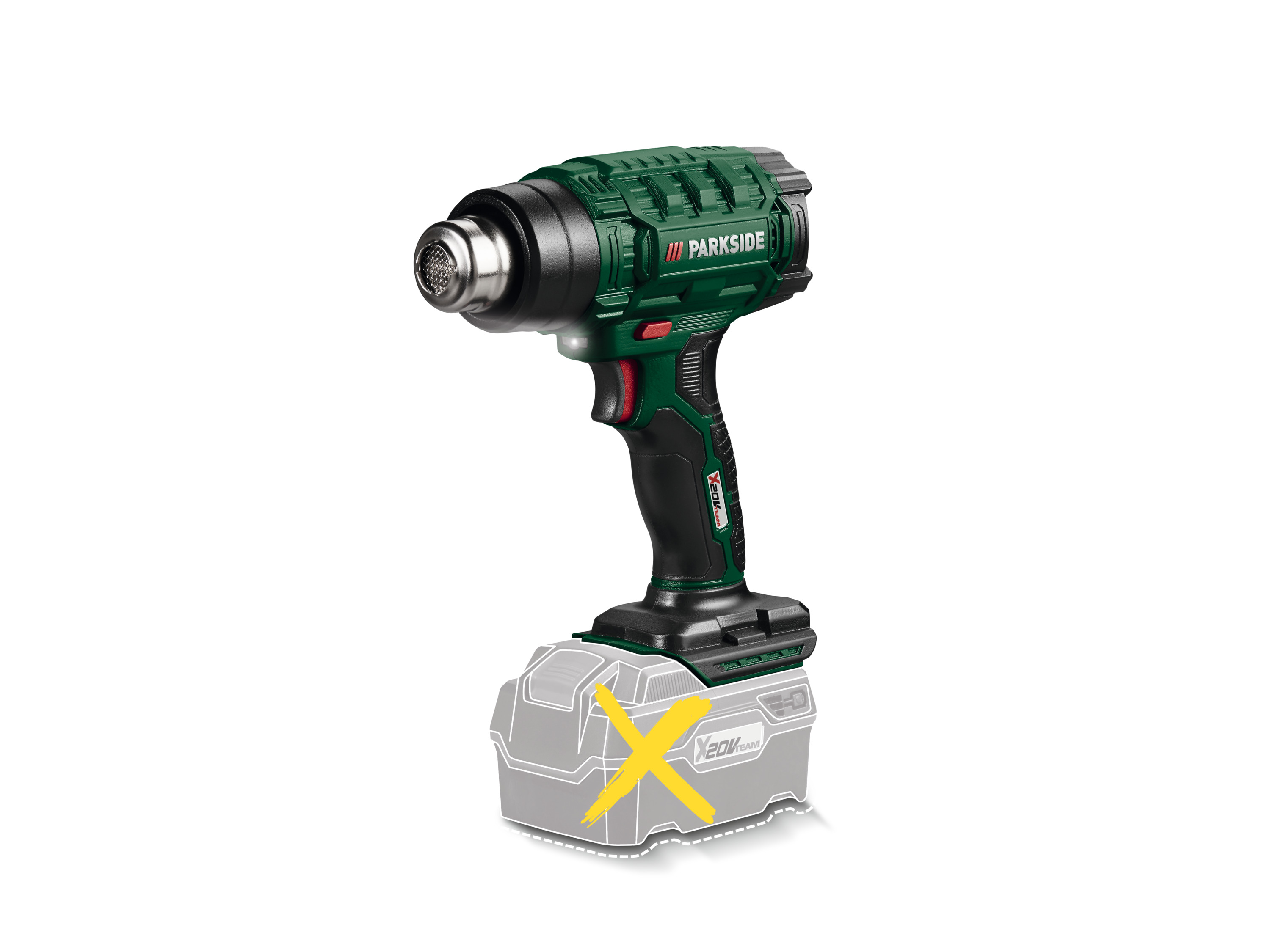 PARKSIDE® Aku horkovzdušná pistole PHLGA 20-Li C2 – bez akumulátoru a nabíječky