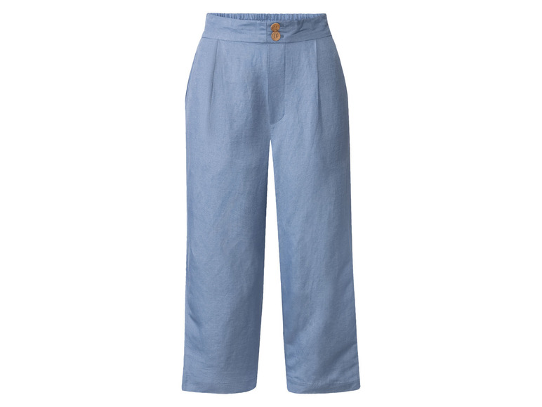  Zobrazit na celou obrazovku esmara® Dámské lněné culotte kalhoty 3/4 délka - Obrázek 2