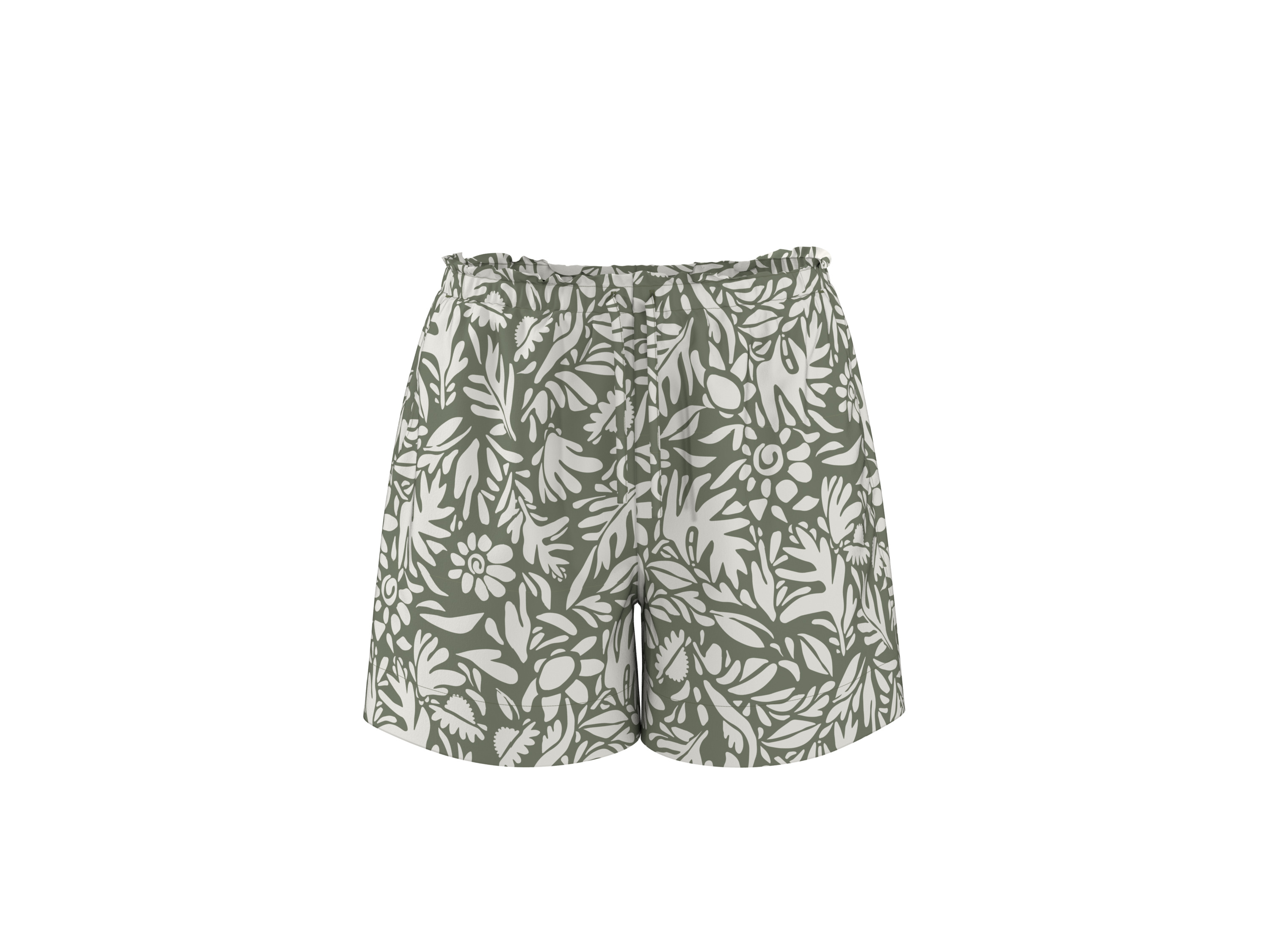 esmara® Dámské šortky s podílem lnu (vzorovaná, L (44/46))